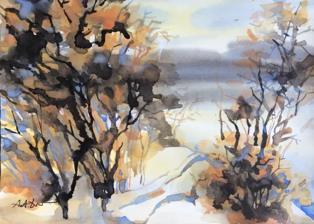 Graphic Зима Branches