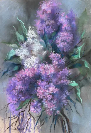 Vertical Lilac Branches