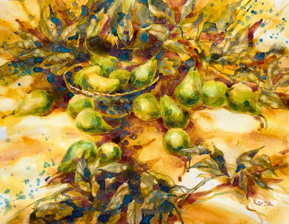 Зеленый Pears Harvest