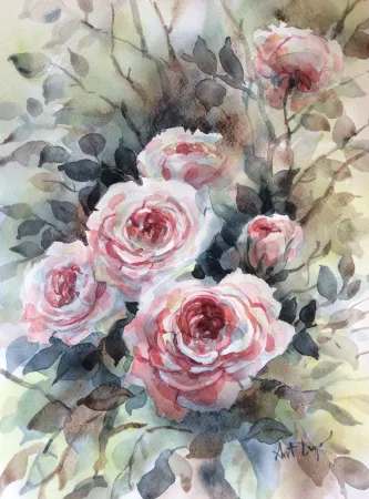 Pastel Rose Cluster