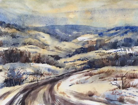 Winding Зима Дорога