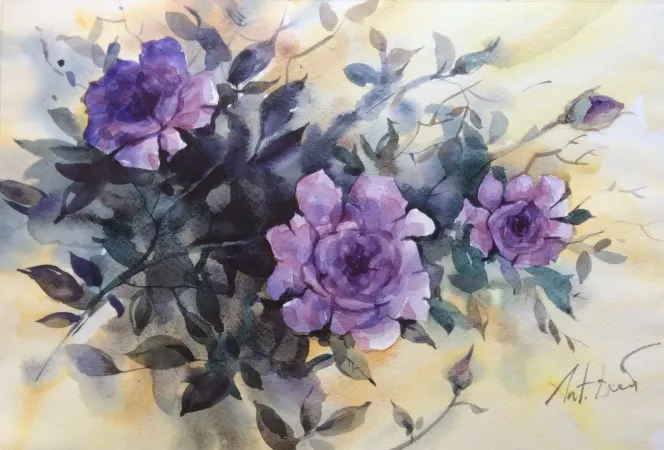 Lilac Roses Branch