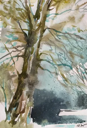 Дерево Trunk Riverbank
