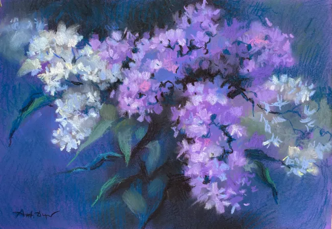 Horizontal Lilac Spray