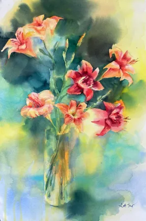 Оранжевый Lilies